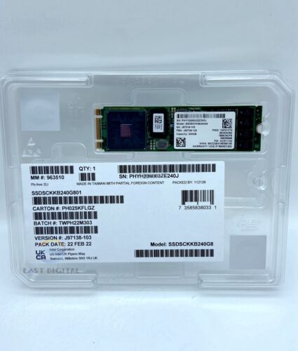 Intel SSD D3-S4510 SSDSCKKB240G8 240GB M.2 80mm SATA 6G TLC Solid State  Drive | eBay
