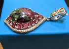 Ruby Zoisite & 4.80 Rhodolite Garnet Enhancer Sterling Silver Pendant — photo 8