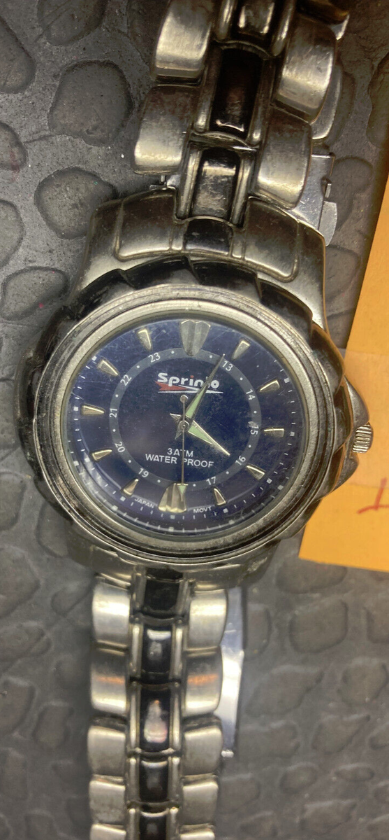 WRISTWATCH sprinto ATM WATER RESISTANT BRASS CASE missing back