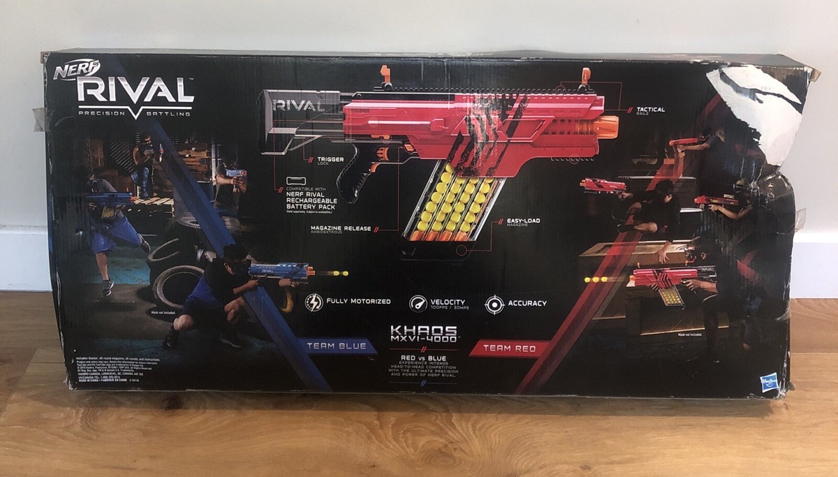 NERF Rival Khaos Mxvi-4000 Blaster Red Motorized Rapid Fire