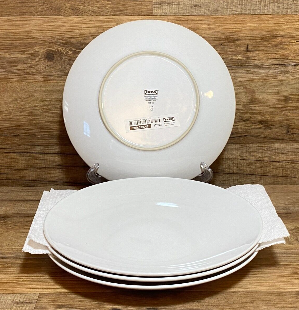 IKEA Solid White Dinner Plate 17303 of Sweden for sale online
