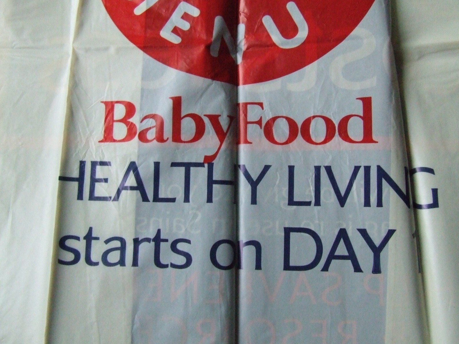VINTAGE SAINSBURY'S FIRST MENU BABY FOOD PLASTIC CARRIER BAG 56 X 29 CM eBay