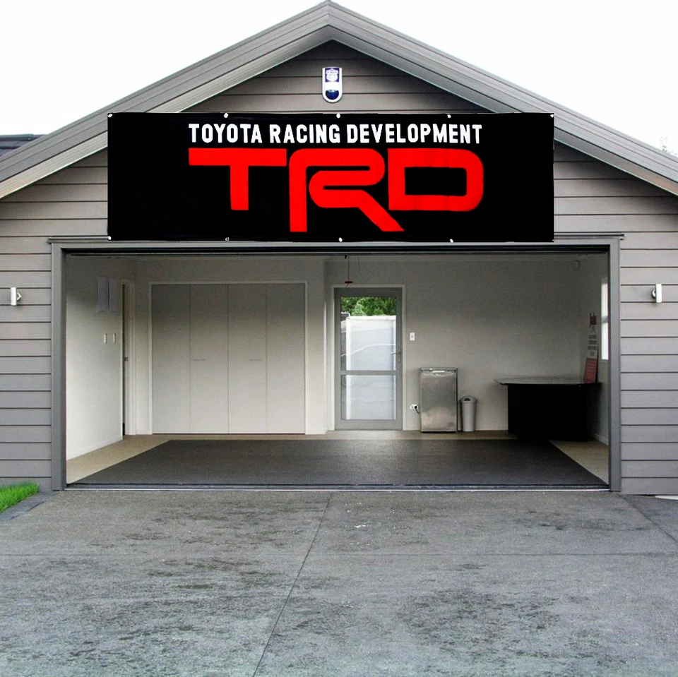 Toyota TRD Banner Flag 2x8FT desarrollo de carreras deportes de motor garaje exhibición de autos NUEVO Foto 3 de 4