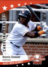 2018 Carolina League All-Stars Choice #7 Ronnie Dawson Grove City Ohio OH Card