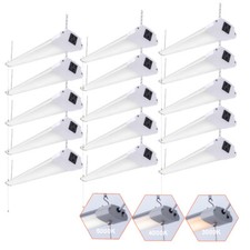 4FT 48W LED Shop Light Linkable Super Bright Fixture Warm Daylight Nuture 3CCT