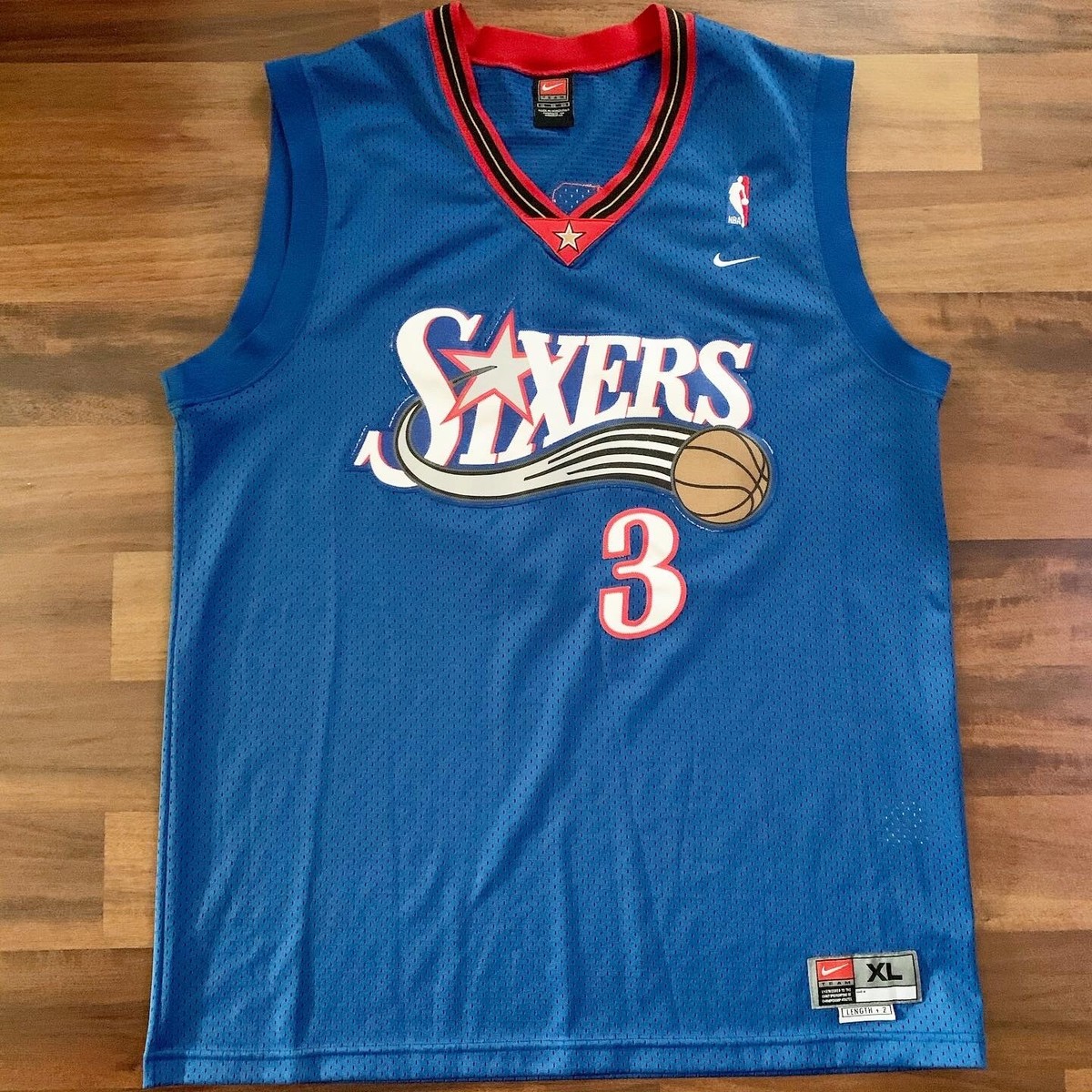 【NBA】76ers SIXERS ユニフォーム アイバーソン XL philadelphia 76ers allen iverson jersey size XL vintage VTG