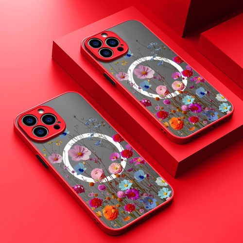 For iPhone 16 15 14 13 Pro Max Plus 12 11 8 MagSafe Case Patterned Acrylic Cover - Picture 13 of 22