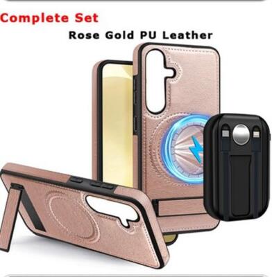 Choice on magnetic leather tpu Case wire-free charger f Samsung Galaxy S24 Plus