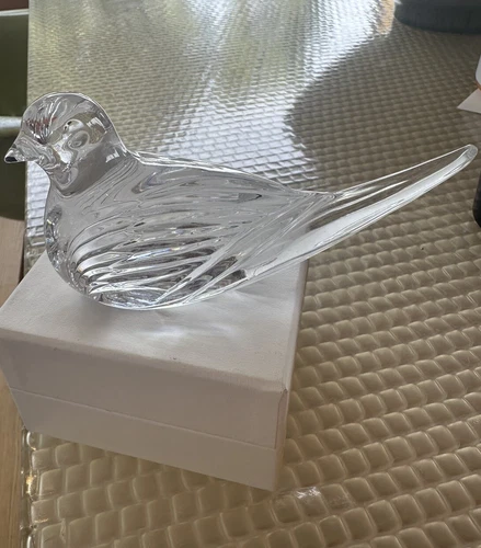 Vintage Waterford Crystal Dove  Paperweight Figurine 5.25"
