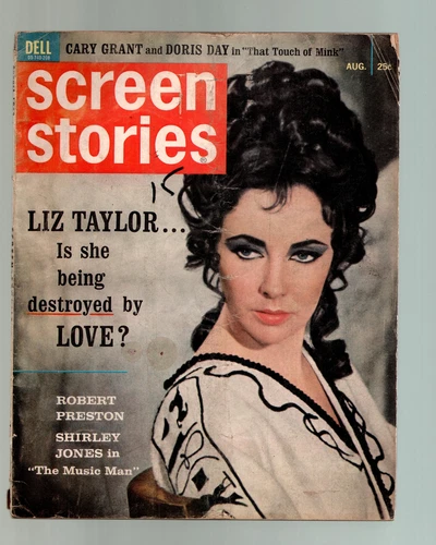 MAG: Screen Stories-Liz Taylor-Robert Preston-Cary Grant-Doris Day-8/1962