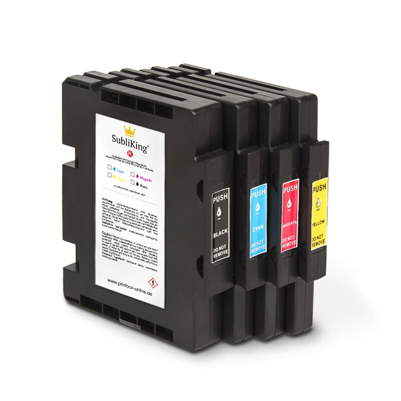 4x Sublimation Tintenpatronen SubliKing® für Ricoh SG2100 SG3100 SG3110 SG7100