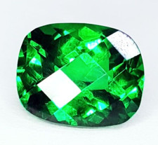 Natural Tsavorite Garnet Loose Gemstone Certified 10 Ct Cushion Shape A+ Quality