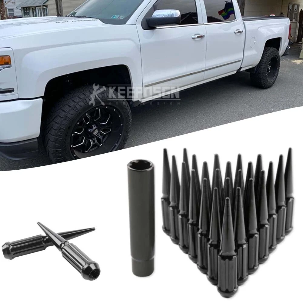24 PCS Wheel Spike Lug Nut M14x1.5 4.4