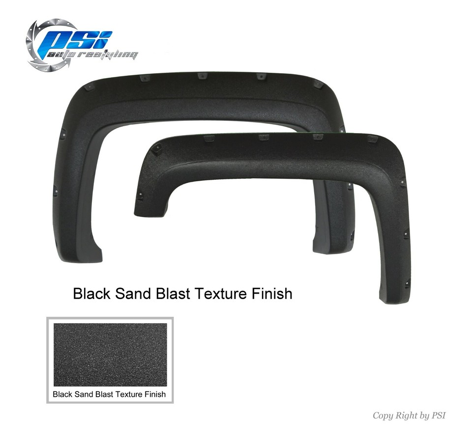 PSI Auto Restyling Textured Pocket Fender Flares For GMC Sierra 1500 2019-2021