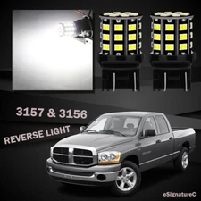2x White Backup Reverse Light 3157 3156 33SMD LED For 2002 - 2006 Dodge Ram 1500