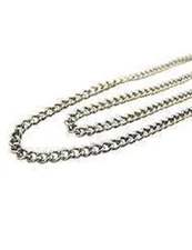 Stainless Steel Endless 24 Inch Heavy Curb Chain for Saint Medals or Crosses