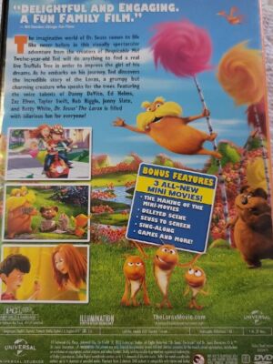 The Lorax DVD Includes All 3-mini Movies | eBay