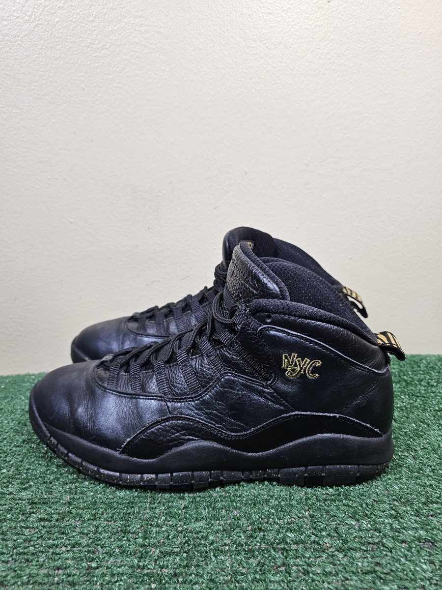 Nike Air Jordan 10 Retro NYC Mens Sneakers Black Size 10 Nike Air Jordan 10 Retro NYC Mens Sneakers Black Size 10