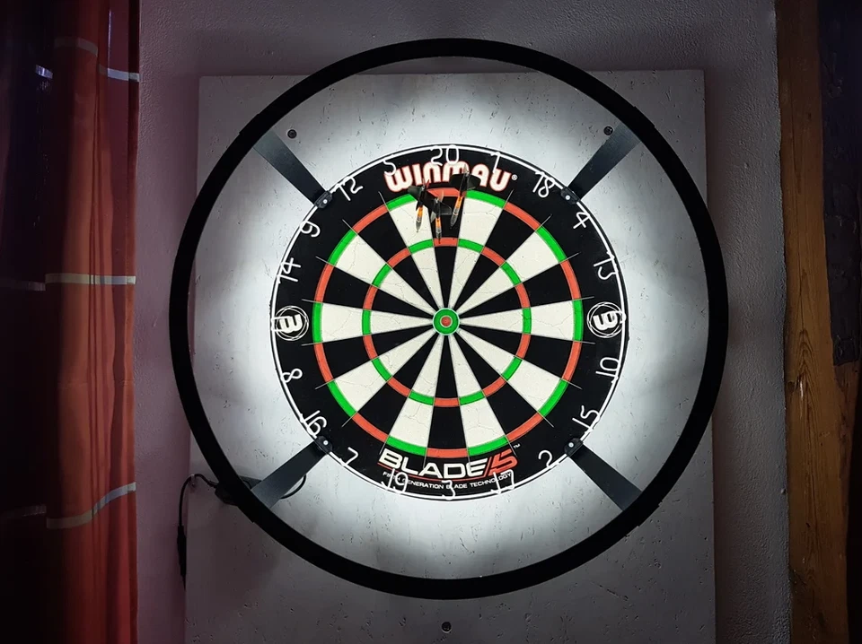 3D Printed Dartboard Lighting Ring Mount With Optional Autodarts Camera Mounts - Image 2 of 4