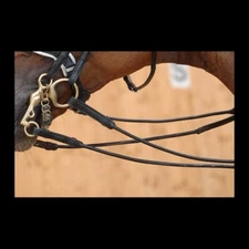 Dy'on Renes Hunter 5/8 Dressage Collection Reins RB259BLF - Black - Full