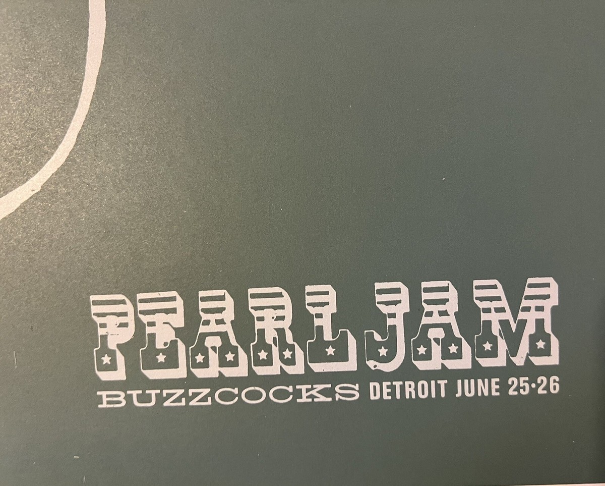 PEARL JAM VERY RARE CONCERT POSTER DETROIT 2003 COA EDDIE VEDDER