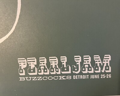 PEARL JAM VERY RARE CONCERT POSTER DETROIT 2003 COA EDDIE VEDDER