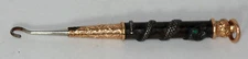 UnIqUe ANTIQUE ~~CHATELAINE BUTTON HOOK ~~Sterling Silver SNAKE WRAPPED AROUND