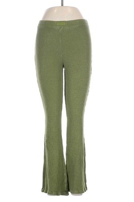 Set Active Waffle Knit Green Casual Pants Women's Size Medium