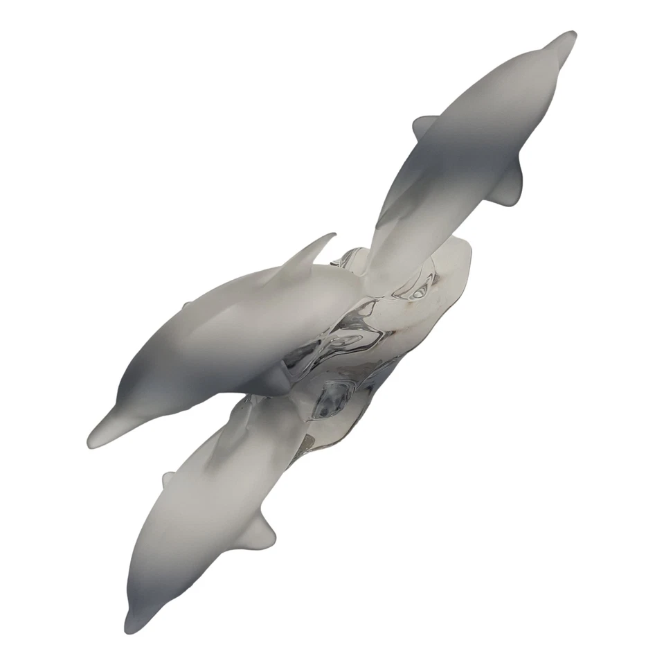 Nachtmann Figur Skulptur Briefbeschwerer 3 Delphine auf Welle  - Bild 4 von 4