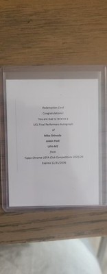  xh 2025-26 TOPPS CHROME UCL FINAL PERFORMANERS AUTO MIKE SHINODA LINKIN PARK