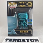 Funko Pop! Heroes Batman Teal Chrome #144 2019 SDCC Summer Shared Con Exclusive