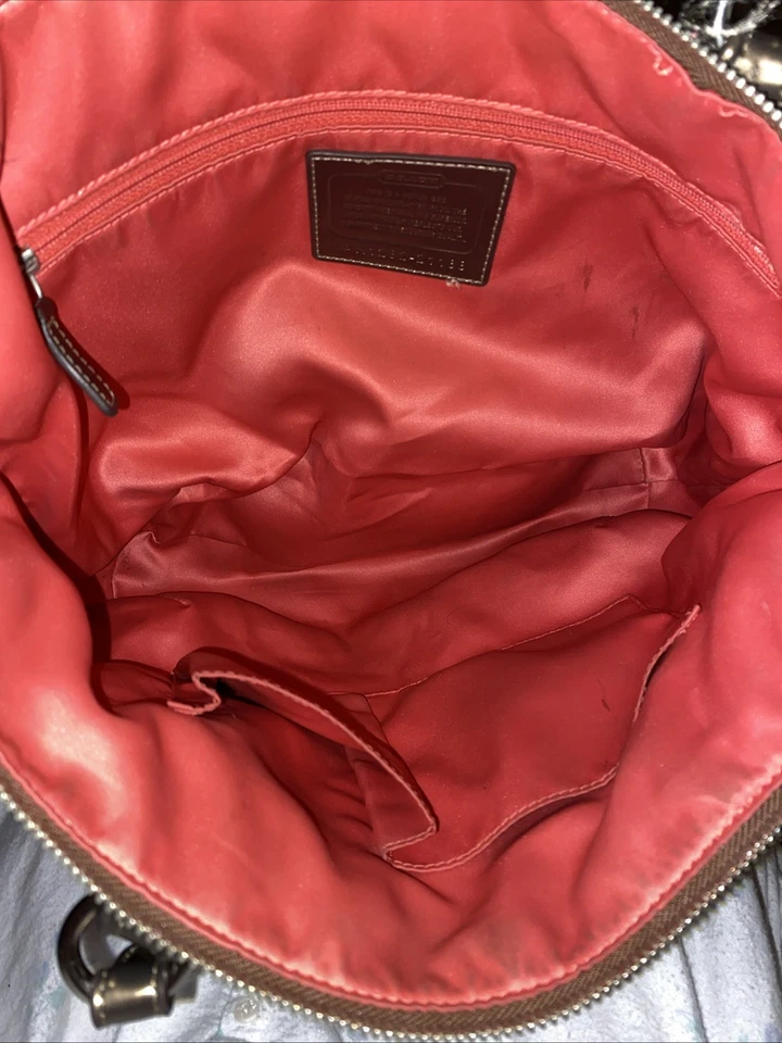 Bolso de Hombro COACH Amapola Caqui/Multi Bordado Firma Jacquard Foto 2 de 4