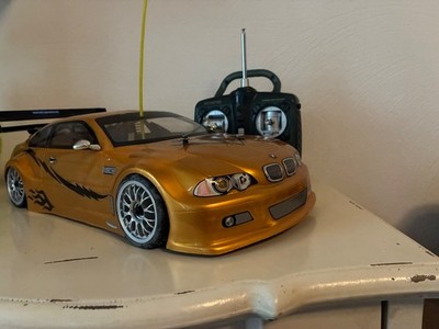 Thunder Tiger 1/10 Nitro RC Car BMW M3 GTR LED Lights RTR Jaguar Radio VGC