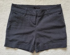 The Limited Tailored Shorts Women's 6 Black White Flat Front Pockets Casual Prep