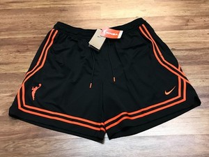 WOMENS XL - NEW Nike WNBA Logo Basketball Shorts Black Orange