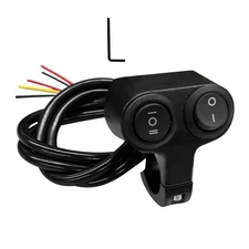 Motorcycle Handlebar 7/8" Dual Button On Off Switch For Headlight Motorbike New