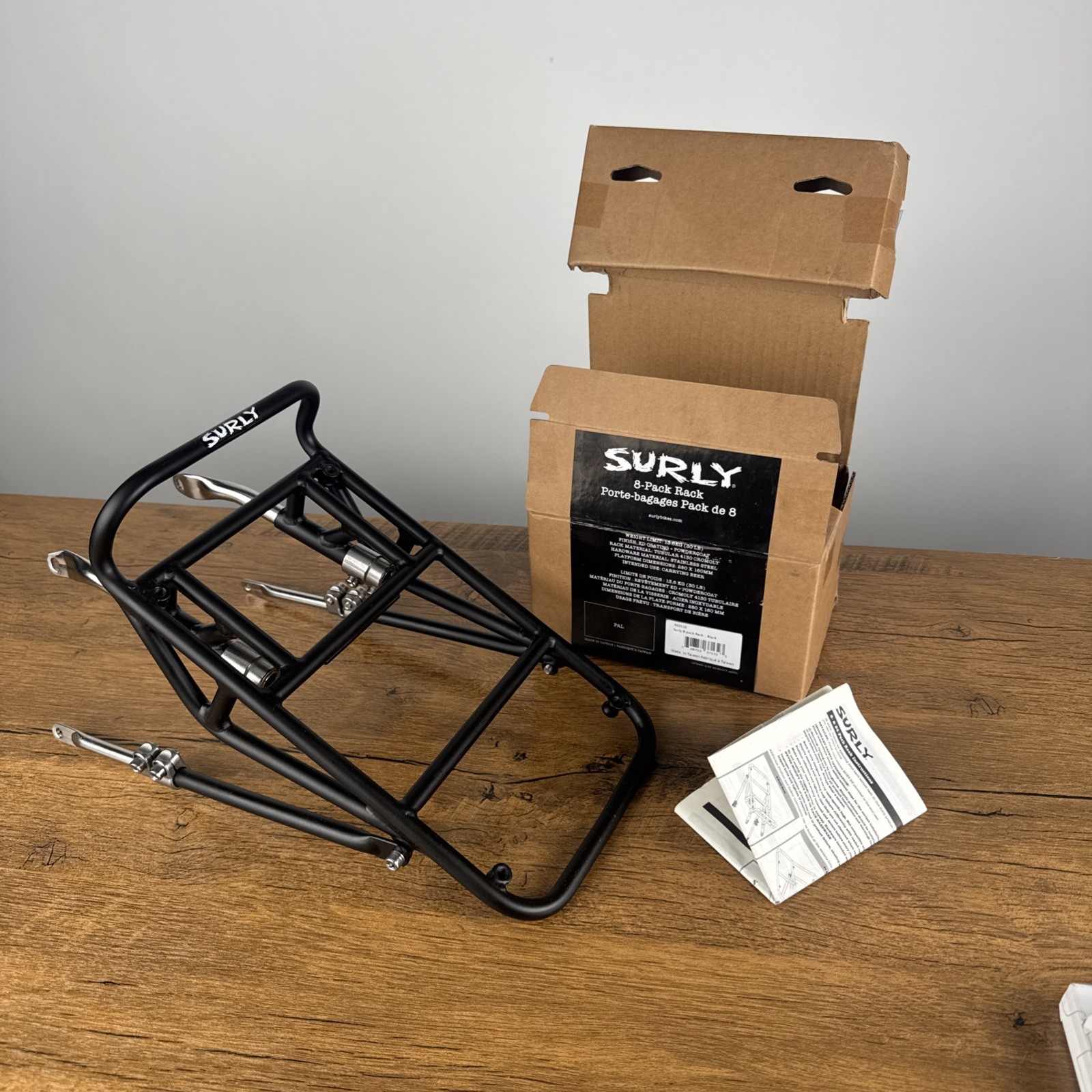 Surly 8 Pack 2.0 Front Bike Rack Black Bikepacking Gravel Mo