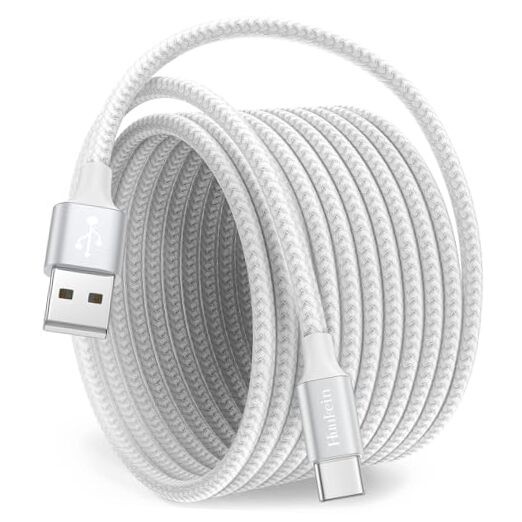 10ft USB A to C Fast Charging Cable White-image