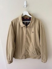 Polo Ralph Lauren light Khaki/beige Harrington plaid lined jacket size XL