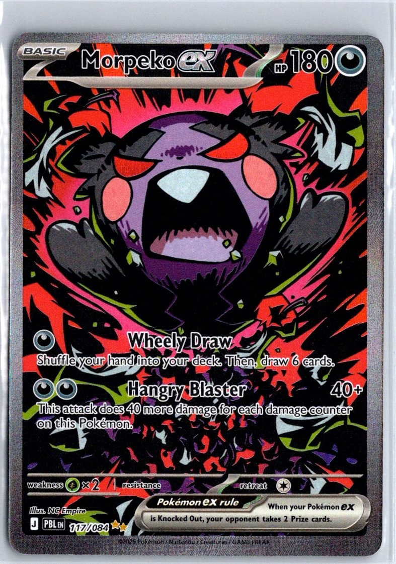 Morpeko ex Special Illustration Rare 117/084 ME05: Pitch Black NM