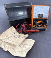 VIZ TECH #WV-547B Analog Volt, Ohm Meter with Leather Hard Belt Case - Tested!!