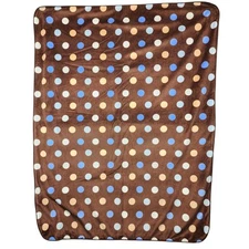 CIRCO Target Baby Blanket Lovey Plush Sherpa Brown Blue Polka Dot
