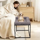 Adjustable Bedside Dog Bed for Small Dogs, Elevated Co-Sleeper Dog Bed