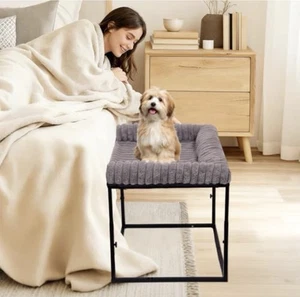 Adjustable Bedside Dog Bed for Small Dogs, Elevated Co-Sleeper Dog Bed