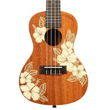 Kala Voyage Collection Mahogany Concert Ukulele, Hibiscus