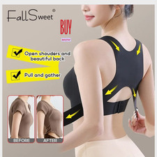 Women Posture Corrector Bra Wireless Back Support Lift Up Yoga Shapewear Bra