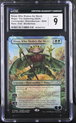 NISSA, WHO SHAKES THE WORLD Bloomburrow Borderless Foil Rare CGC 9