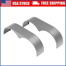 2PCS 66" x 9.1" x 20" Tandem Trailer Fender Double Axle Fits For 13-15" Wheels
