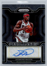2021-22 Panini Prizm - Penmanship Desmond Mason #PM-DMN (AU) Bucks