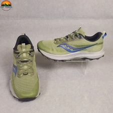 Saucony Peregrine 13 Athletic Shoes Green Low Top Gorpcore Hike Men's Size 10.5